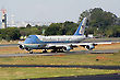 Air Force One on Tarmac Getting Ready To Take Off