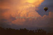 Storm and Hot Air Balloon in Sunset