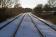 Train Track Covered with Snow, Suffolk, England