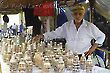 Selling handcrafted decorated bottles, Brasilia, Brazil