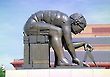 Sir Isaac Newton Statue, British Library, London, England