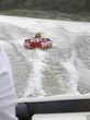 Water Sliding - tubing in Lake Georgian, Ontario, Canada