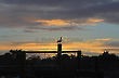 Seagull in Sunset, Suffolk, England