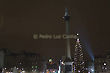 Trafalgar Square at Night, Christmas time, Big Ben in background, London, England